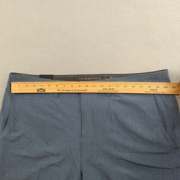 7 Diamonds Velocity Performance Shorts Mens 40 Steel Blue 4-Way Stretch New - Picture 4 of 10
